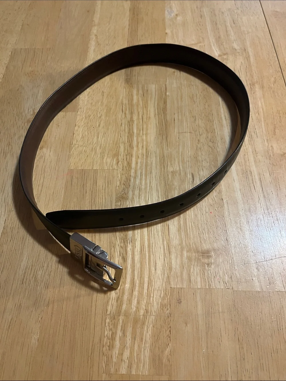 Chaps Black/Brown Reversible Kids Belt with Silver Buckle Med 26-27